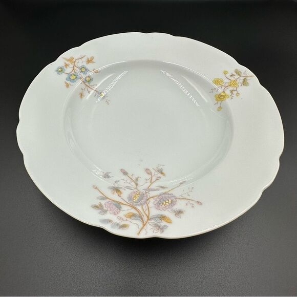Leonard Vienna Austria Blue Yellow Floral Design Fine China 10” Dinner Plate - Picture 1 of 11